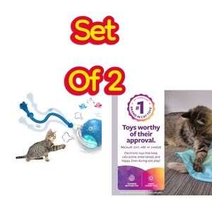 Interactive Blue Cat Toy Set
